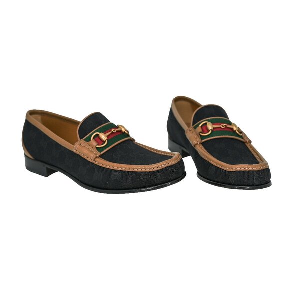 Gucci Other - Gucci Wislet Horsebit Web GG Monogram Loafers